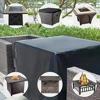 Housse brasero carrée imperméable 210T pour foyer de barbecue, 7 dimensions de 54 à 122 cm