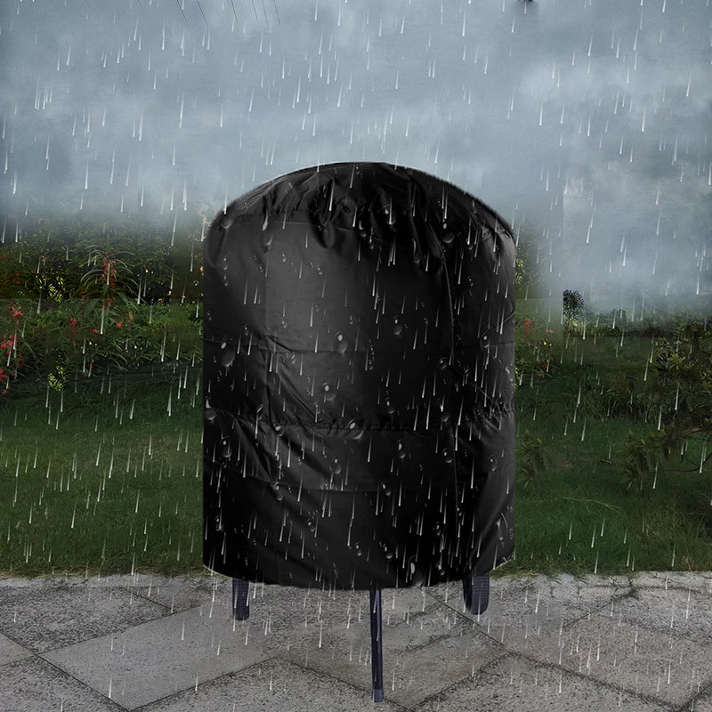 Housse barbecue ronde Oxford imperméable anti-UV à cordon, 58 x 77 ou 80 x 100 cm
