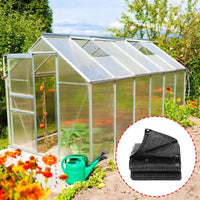 Bâche à carreaux noire et blanche avec œillets en PEHD 160 g/m², 3 tailles
