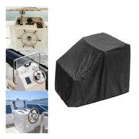 Housse de console de bateau noire en Oxford 210D, imperméable avec cordon de serrage, 4 tailles