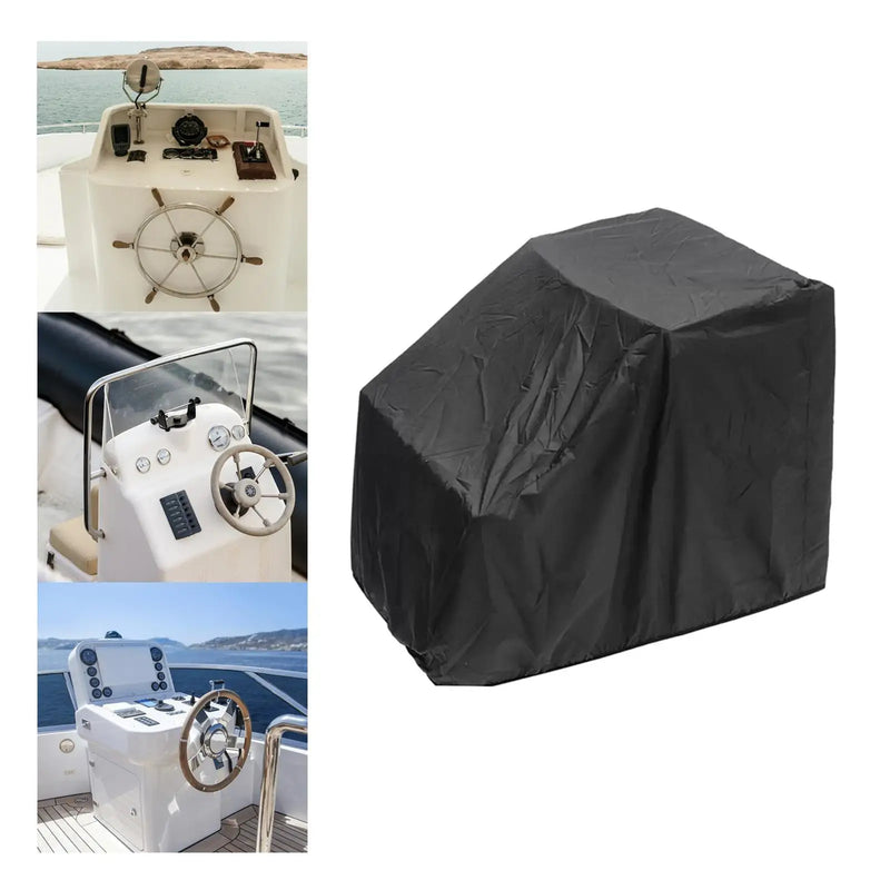 Housse de console de bateau noire en Oxford 210D, imperméable avec cordon de serrage, 4 tailles