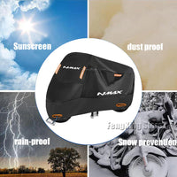 Housse scooter pour Yamaha N-MAX 125 et 155 (2015-2020), polyester 300D imperméable, anti-UV, 7 tailles