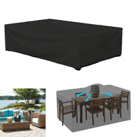 Housse salon de jardin imperméable en Oxford 210D, argent ou noir, 36 tailles