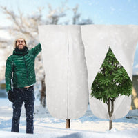 Housse d'hivernage à cordon pour plantes, blanc, beige ou vert, 60x80 à 120x180 cm