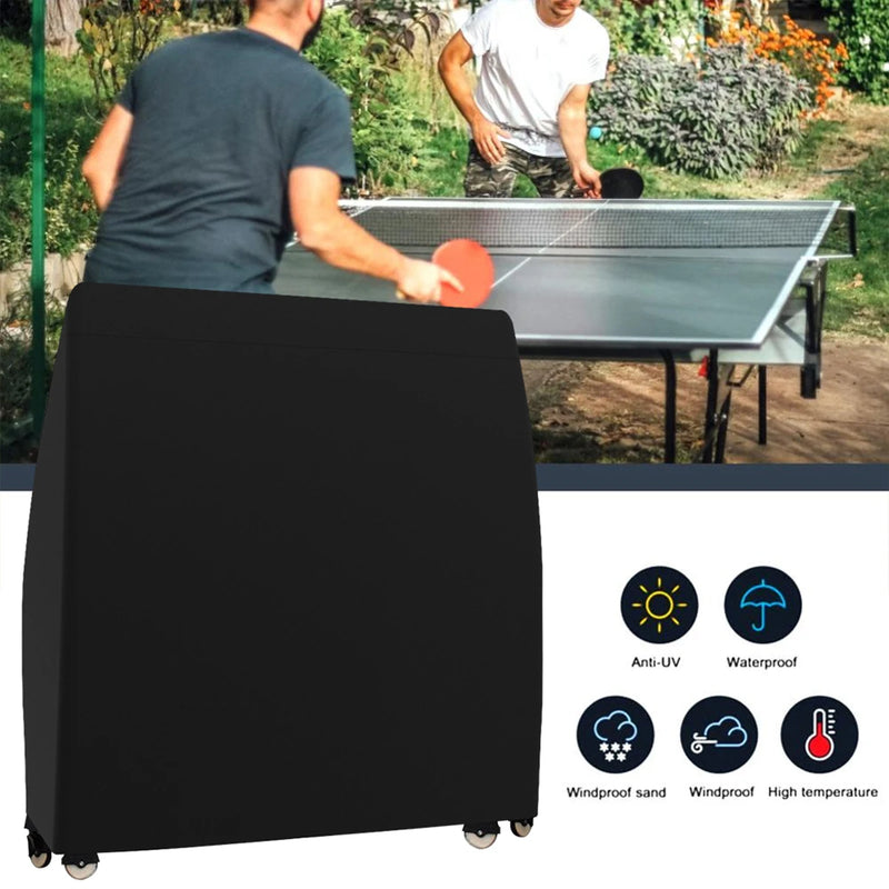 Housse table de ping-pong repliée sur roulettes, Oxford imperméable, 165 x 70 x 185 cm