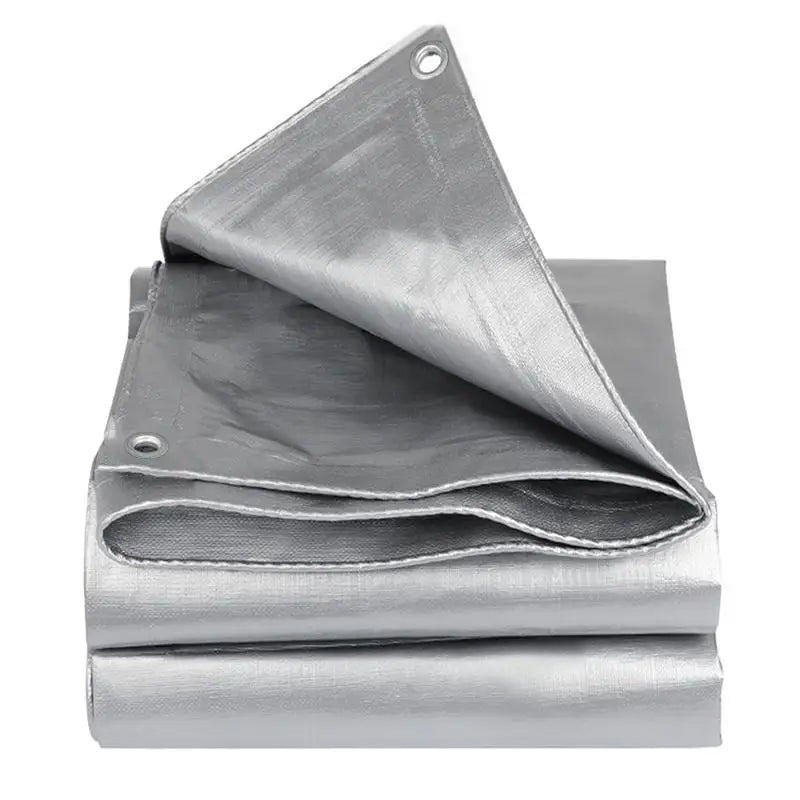 Bâche de camion pare-soleil argentée double face, PE imperméable à œillets, 2 x 3 m