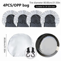 Housse de roue imperméable pour pneu de 74 à 81 cm, argent ou noir