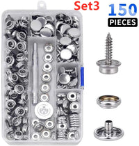 Kit de boutons-pression inox pour bâche et housse de bateau, de 50 à 80 jeux