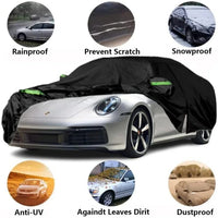 Housse voiture pour Porsche 911 Carrera et Turbo 2004-2023, imperméable, anti-neige, anti-UV, avec porte zippée