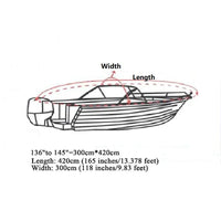 Housse jet ski remorquable en Oxford 210D, noire ou grise, 420 x 300 cm