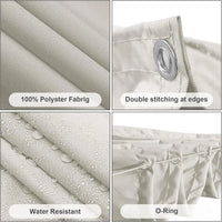 Voile d'ombrage rétractable pergola Oxford anti-UV, 12 coloris, de 1 x 3 à 2 x 6 m