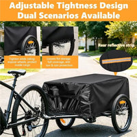 Housse réversible pour remorque de vélo ou chariot pliant, Oxford 420D imperméable, avec pochette