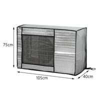 Housse de climatiseur extérieur en aluminium, façade en maille, 5 tailles de 75 à 105 cm