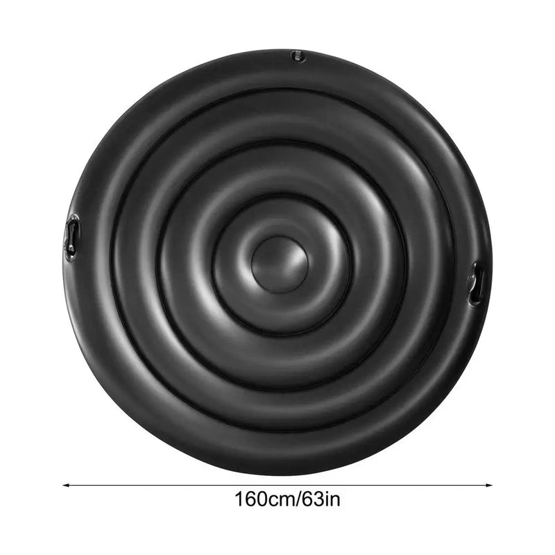 Couverture gonflable ronde noire pour spa gonflable, 138 ou 160 cm, pliable et imperméable