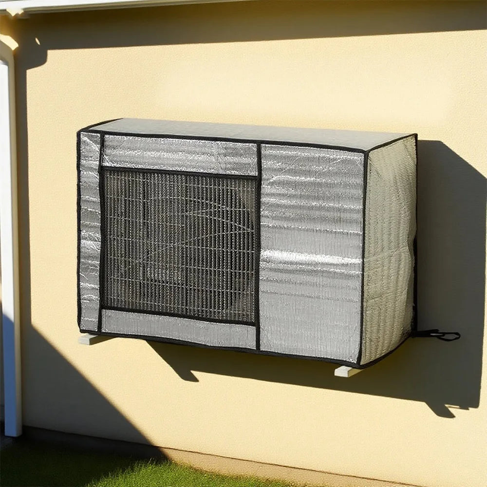 Housse de climatiseur extérieur en aluminium, façade en maille, 4 tailles de 75 à 96 cm