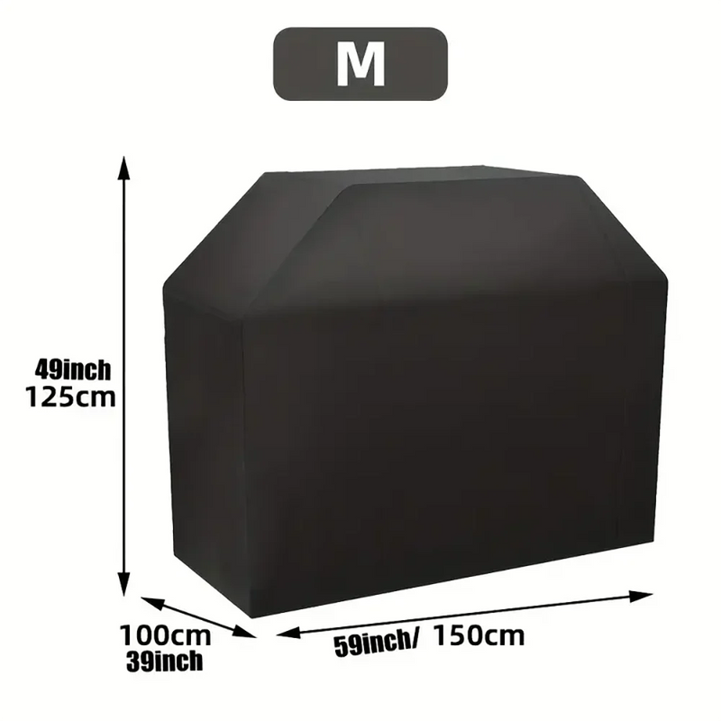 Housse barbecue noire Oxford 190T et 210D étanche anti-UV, 7 dimensions