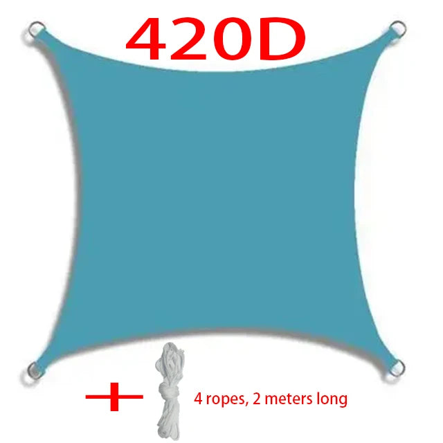 Voile d'ombrage rectangulaire imperméable anti-UV pour terrasse et jardin, 10 tailles, 11 coloris