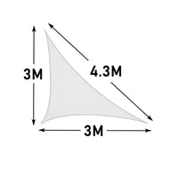 Voile d'ombrage blanche en Oxford 420D, carrée, rectangulaire ou triangulaire