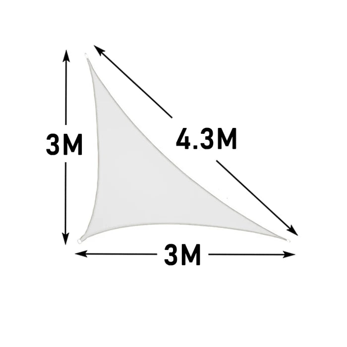 Voile d'ombrage blanche en Oxford 420D, carrée, rectangulaire ou triangulaire