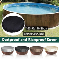 Housse ronde de spa imperméable anti-UV, 4 coloris, 6 tailles de 160 à 215 cm