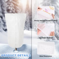 Housse d'hivernage à cordon pour plantes, blanc, beige ou vert, 60x80 à 120x180 cm