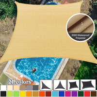 Voile d'ombrage imperméable anti-UV en polyester 160 g/m², triangle, carré ou rectangle
