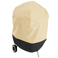 Housse barbecue ronde Oxford 210D imperméable anti-UV, beige et noir ou noir, 5 tailles