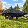 Housse bateau remorquable imperméable anti-UV polyester 210D noir, 4 tailles de 4,2 à 7 m