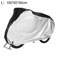 Housse vélo extérieur en Oxford 210D noir et argent, imperméable et anti-UV, 170 ou 180 cm