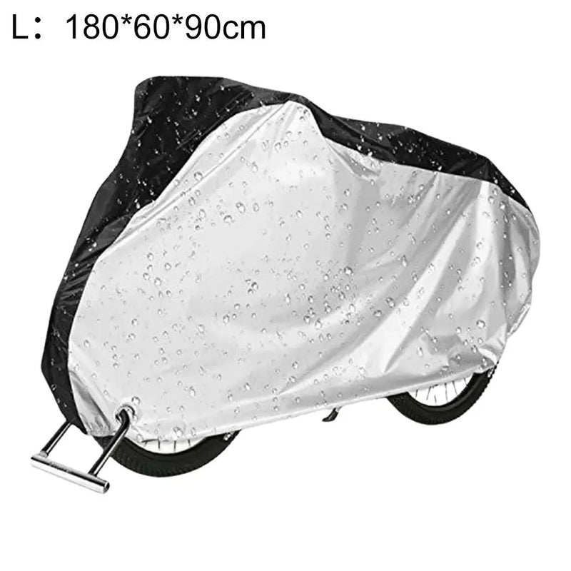 Housse vélo extérieur en Oxford 210D noir et argent, imperméable et anti-UV, 170 ou 180 cm