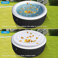 Couvercle gonflable blanc pour spa rond 145 cm, isolant, avec deux poignées