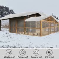 Bâche transparente imperméable avec œillets en polyéthylène de 2 x 4 à 5 x 10 m