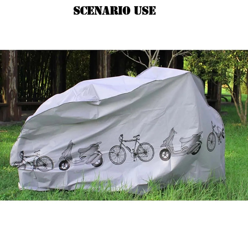 Housse de vélo en EVA imperméable avec bandes auto-agrippantes, gris ou noir, anti-pluie et anti-soleil