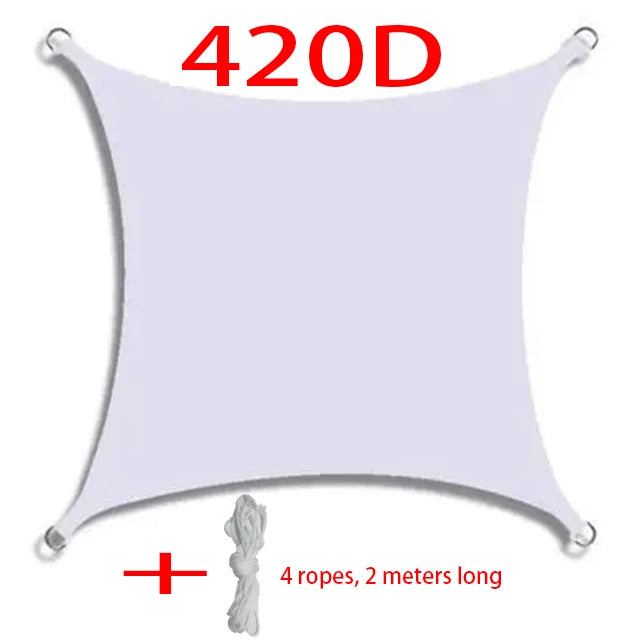 Voile d'ombrage rectangulaire imperméable anti-UV pour terrasse et jardin, 10 tailles, 11 coloris