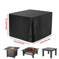 Housse brasero carrée imperméable 210T pour foyer de barbecue, 7 dimensions de 54 à 122 cm