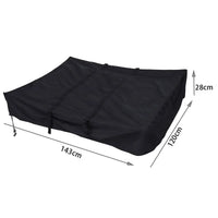 Housse pour tente de toit en Oxford 420D noir, étanche, 143 x 120 x 28 cm