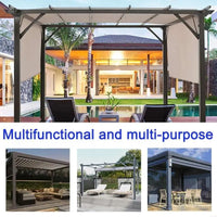 Auvent de remplacement pour pergola 520 x 200 cm, bords renforcés, polyester 190T, 5 coloris
