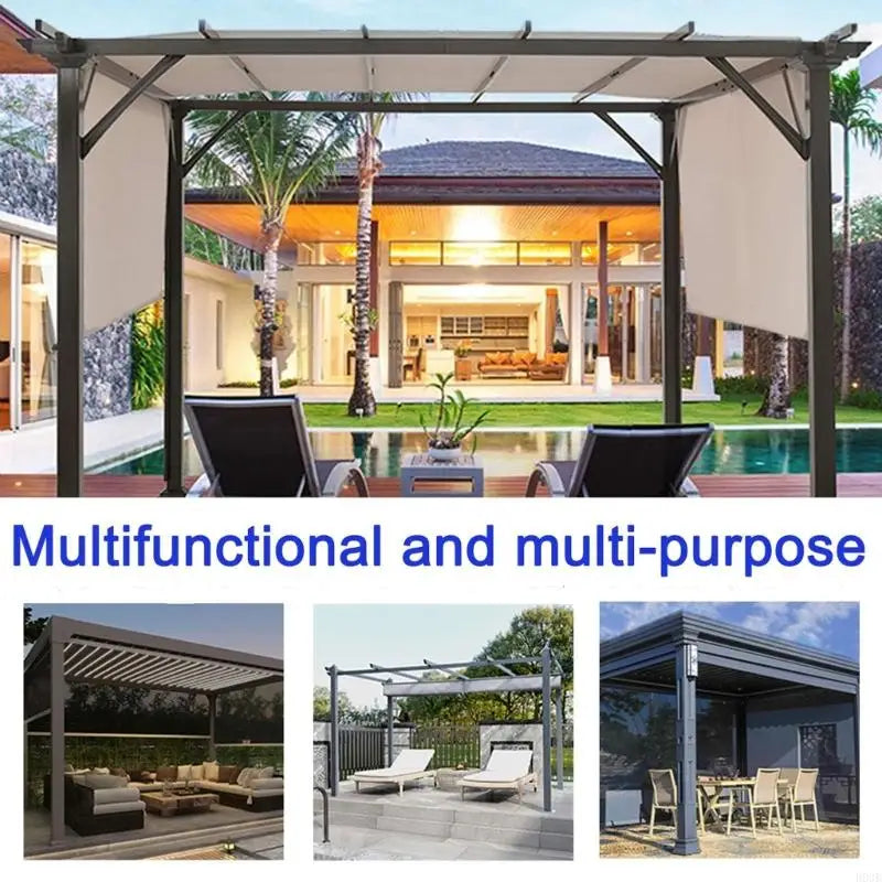 Auvent de remplacement pour pergola 520 x 200 cm, bords renforcés, polyester 190T, 5 coloris