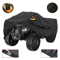Housse quad extérieure universelle 210D noire, imperméable et anti-UV, 4 tailles