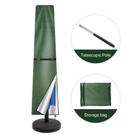 Housse de parasol déporté imperméable en Oxford 210D avec fermeture éclair et tige, 170 à 240 cm