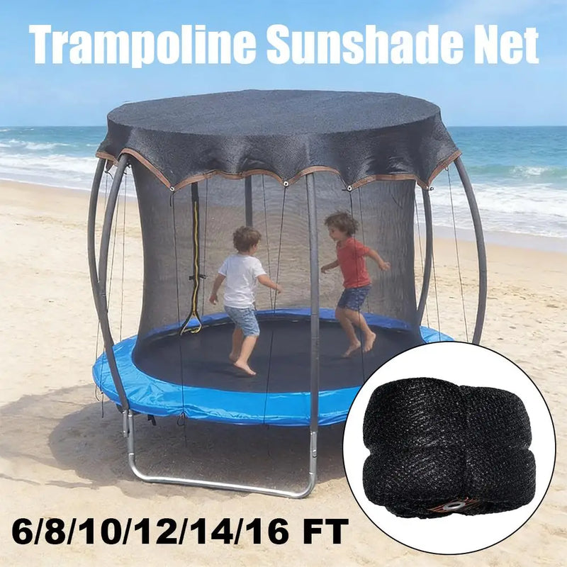 Housse trampoline pare-soleil en filet maille anti-UV, pour trampoline de 1,83 à 4,88 m