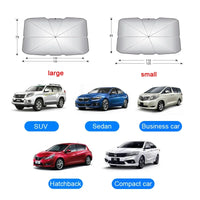 Pare-soleil voiture parapluie pliable pour pare-brise, avec ou sans encoche en V