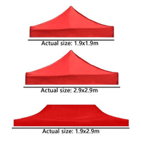 Toit de tonnelle pliante en Oxford 420D imperméable, rouge ou bleu, 3 tailles