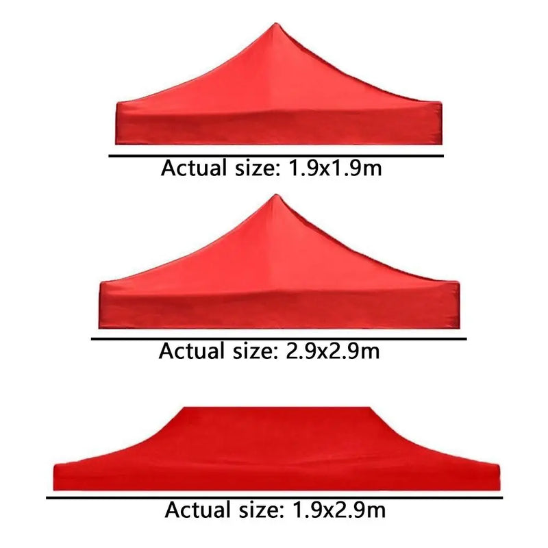 Toit de tonnelle pliante en Oxford 420D imperméable, rouge ou bleu, 3 tailles