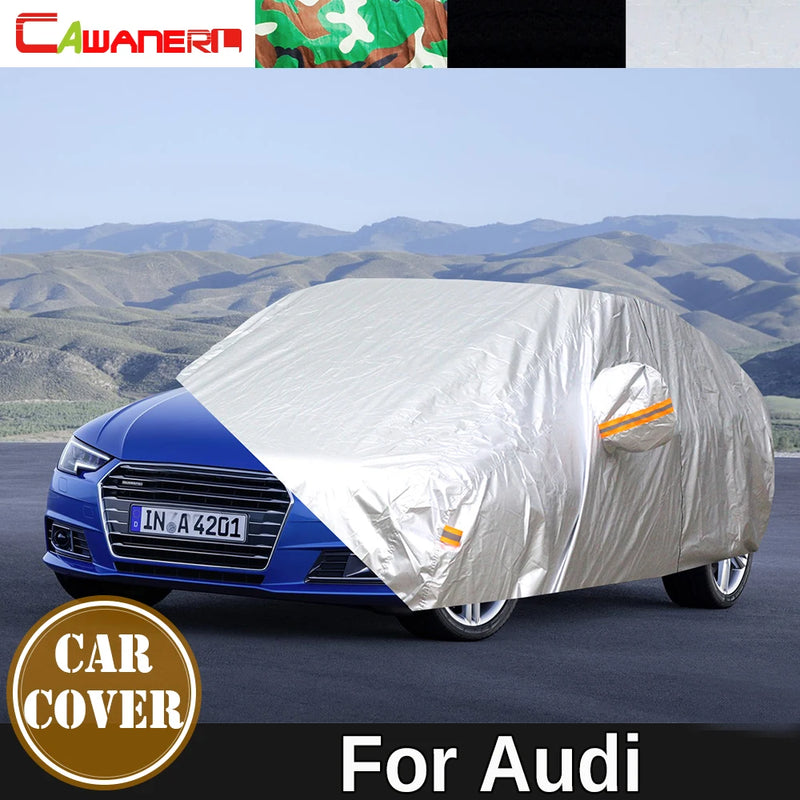 Housse voiture pour Audi A4, A5, Q7 et A7, polyester 190T anti-UV avec fermeture de portière