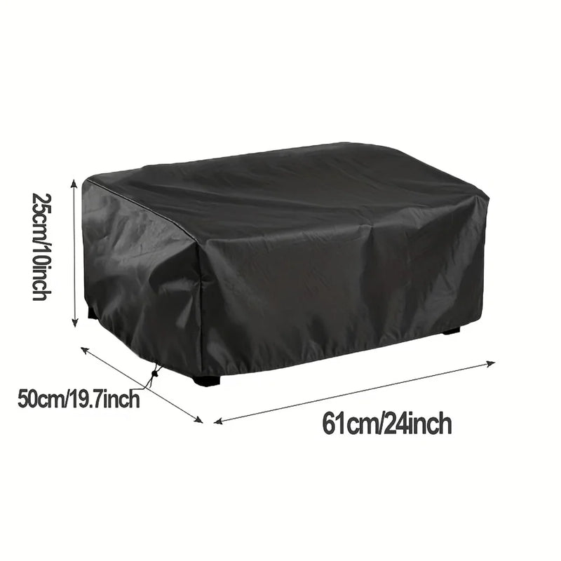 Housse plancha et barbecue de table en polyester 210D noir, 7 tailles de 44 à 90 cm