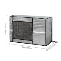 Housse de climatiseur extérieur en aluminium, façade en maille, 4 tailles de 75 à 96 cm