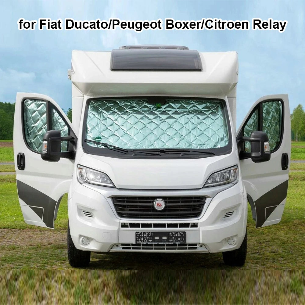 Pare-soleil intérieur thermique 7 couches à ventouses pour Fiat Ducato 2006-2022, Peugeot Boxer, Citroën Relay