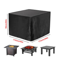 Housse brasero carrée imperméable 210T pour foyer de barbecue, 7 dimensions de 54 à 122 cm