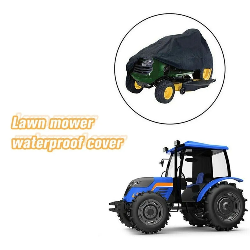 Housse tracteur tondeuse autoportée imperméable en Oxford noir, anti-UV et anti-poussière